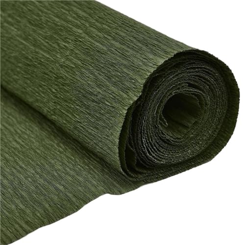 WLIHDB Geschenke Geschenkpapier 5 Rollen 250 x 50 cm farbige Krepppapierrolle, Origami-Krepppapier, Basteln, DIY, Blumen, Dekoration, Geschenkpapier, Basteln FüR Urlaub(Deep Green) von WLIHDB