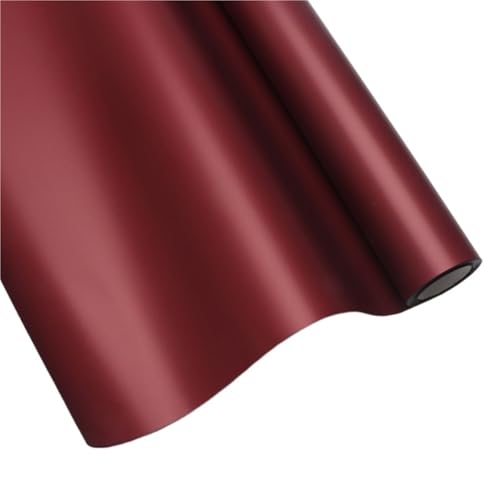 WLIHDB Geschenke Geschenkpapier Geschenkpapier, Nebel, matt, einfarbig, Papier, Floristen-Blumenstrauß, Blumenkunst, Geschenkpapier, Rolle dick, 15 Yards FüR Urlaub(Wine Red) von WLIHDB