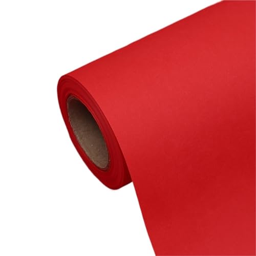 WLIHDB Geschenke Geschenkpapier Geschenkpapierrolle, Blumen-Geschenkpapier, farbiges Kunst-Bastelpapier for Hochzeit, Party-Bastelarbeiten FüR Urlaub(Red) von WLIHDB