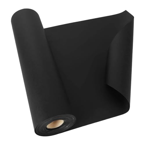 WLIHDB Geschenke Geschenkpapier Papier, Schwarze Papierrolle, Konstruktion, Poster, Karton, Verpackung, Kunstpapier, Rolle, Pinnwand, Verpackung FüR Urlaub(50cmx10m 1Roll) von WLIHDB