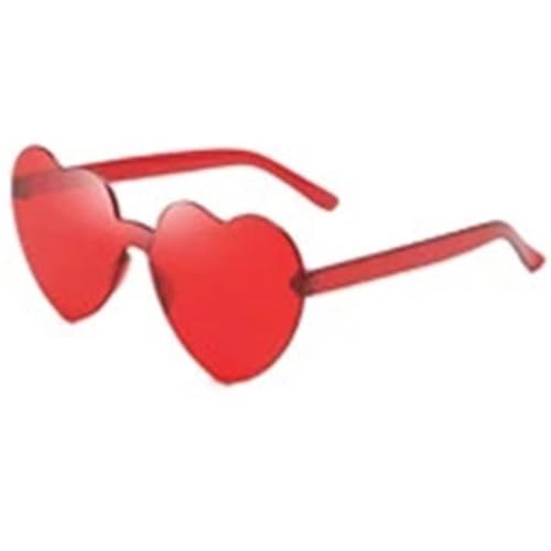 WLIHDB Partybrille 20 Paar pro Set Herz-Sonnenbrillen mit Bonbonfarben-Dekor, stilvolle Strand-Sonnenbrillen for Frauen FüR Junggesellinnenabschiede(Color 1) von WLIHDB