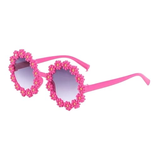 WLIHDB Partybrille 20 Stück runde Blumen-Sonnenbrillen for Kinder, süße Gänseblümchen-Sonnenbrillen, Sonnenschutz im Freien, lustige Party-Brillen FüR Junggesellinnenabschiede(Rose) von WLIHDB