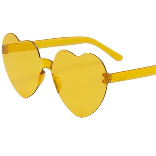 WLIHDB Partybrille 20 stücke Dicke Stück Pfirsich Herz Sonnenbrille Rahmenlose Herzförmige Party Gläser FüR Junggesellinnenabschiede(Color 1) von WLIHDB