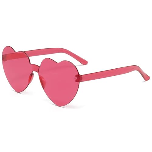 WLIHDB Partybrille 20 stücke Dicke Stück Pfirsich Herz Sonnenbrille Rahmenlose Herzförmige Party Gläser FüR Junggesellinnenabschiede(Color 3) von WLIHDB