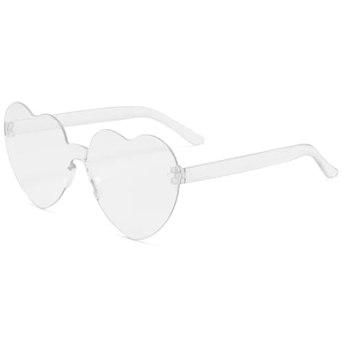 WLIHDB Partybrille 20 stücke Dicke Stück Pfirsich Herz Sonnenbrille Rahmenlose Herzförmige Party Gläser FüR Junggesellinnenabschiede(Color 5) von WLIHDB