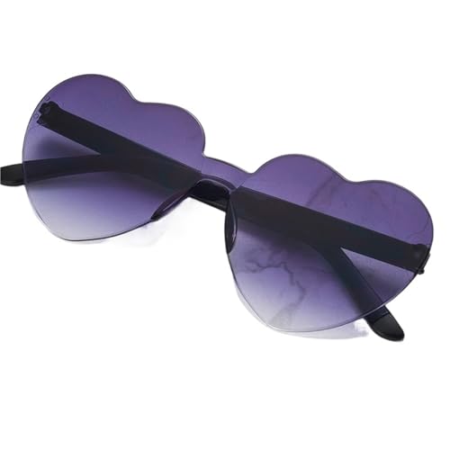 WLIHDB Partybrille 20 stücke Dicke Stück Pfirsich Herz Sonnenbrille Rahmenlose Herzförmige Party Gläser FüR Junggesellinnenabschiede(Color 6) von WLIHDB