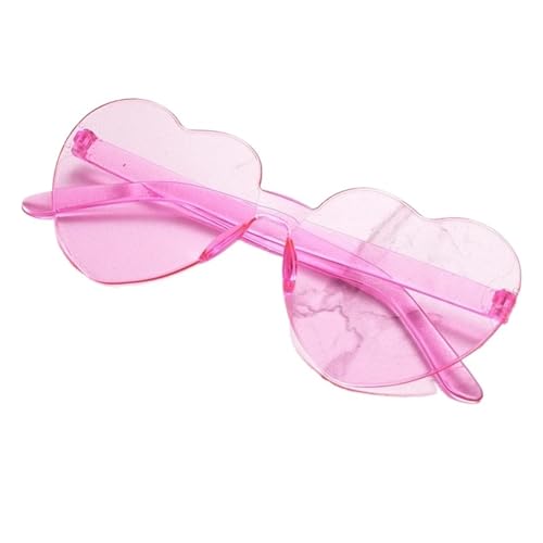 WLIHDB Partybrille 20 stücke Dicke Stück Pfirsich Herz Sonnenbrille Rahmenlose Herzförmige Party Gläser FüR Junggesellinnenabschiede(Color 8) von WLIHDB