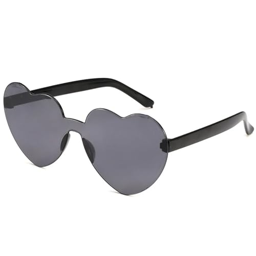 WLIHDB Partybrille 20 stücke Liebe Herz Form Sonnenbrille Frauen Randlose Rahmen Farbton Klare Linse Bunte Sonnenbrille FüR Junggesellinnenabschiede(Color 1) von WLIHDB