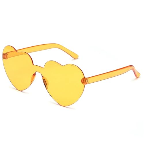 WLIHDB Partybrille 20 stücke Liebe Herz Form Sonnenbrille Frauen Randlose Rahmen Farbton Klare Linse Bunte Sonnenbrille FüR Junggesellinnenabschiede(Color 2) von WLIHDB