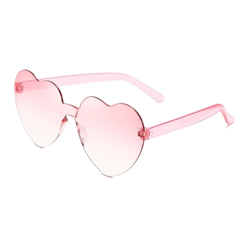 WLIHDB Partybrille 20 stücke Liebe Herz Form Sonnenbrille Frauen Randlose Rahmen Farbton Klare Linse Bunte Sonnenbrille FüR Junggesellinnenabschiede(Color 4) von WLIHDB