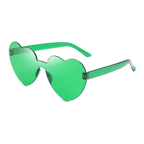 WLIHDB Partybrille 20 stücke Liebe Herz Form Sonnenbrille Frauen Randlose Rahmen Farbton Klare Linse Bunte Sonnenbrille FüR Junggesellinnenabschiede(Color 5) von WLIHDB