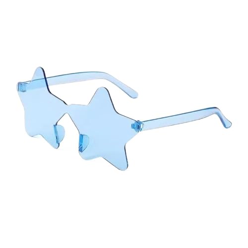 WLIHDB Partybrille 20 stücke Randlose Fünfzackigen Stern Sonnenbrille Candy Farbe Sonnenbrille Outdoor Hip-hop Brillen FüR Junggesellinnenabschiede(Color 3) von WLIHDB