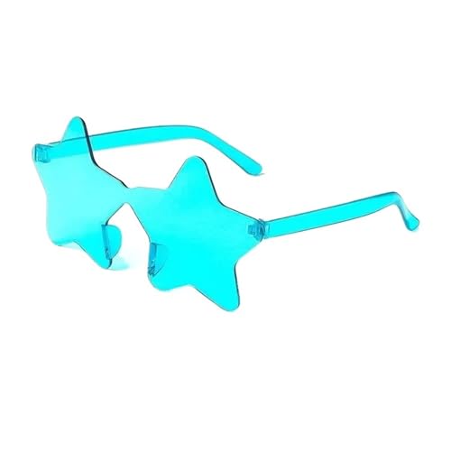 WLIHDB Partybrille 20 stücke Randlose Fünfzackigen Stern Sonnenbrille Candy Farbe Sonnenbrille Outdoor Hip-hop Brillen FüR Junggesellinnenabschiede(Color 7) von WLIHDB