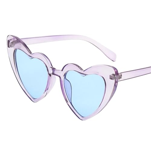WLIHDB Partybrille 20PC Herzförmige Sonnenbrille Großer Rahmen Liebeseffekt Sonnenbrille Retro Damen Brillen FüR Junggesellinnenabschiede(Color 6) von WLIHDB
