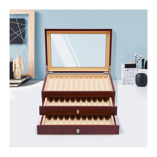 WLIHDB Stift-Displaybox 3-stufige Retro-Stiftebox aus Palisanderholz, Stiftesammlungsbox mit durchsichtigem Deckel, Stifteaufbewahrungsbox FüR Die Aufbewahrung Von Stiftboxen WLIHDB Stift-Displaybox 3-stufige Retro-Stiftebox aus Palisanderholz, Stiftesammlungsbox mit durchsichtigem Deckel, Stifteaufbewahrungsbox FüR Die Aufbewahrung Von Stiftboxen von WLIHDB