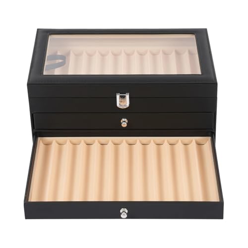 WLIHDB Stift-Displaybox 36 Slot Füllfederhalter Leder Display Case Organizer Collector Aufbewahrungsbox FüR Die Aufbewahrung Von Stiftboxen WLIHDB Stift-Displaybox 36 Slot Füllfederhalter Leder Display Case Organizer Collector Aufbewahrungsbox FüR Die Aufbewahrung Von Stiftboxen von WLIHDB