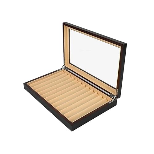 WLIHDB Stift-Displaybox Lack Holz Füllfederhalter Display Organizer Box Collector 12/23/34/78 Slots FüR Die Aufbewahrung Von Stiftboxen(Black-12pens) von WLIHDB