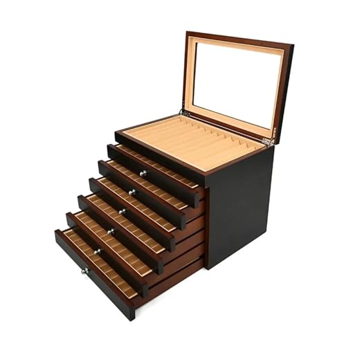 WLIHDB Stift-Displaybox Lack Holz Füllfederhalter Display Organizer Box Collector 12/23/34/78 Slots FüR Die Aufbewahrung Von Stiftboxen(Black-78pens) von WLIHDB