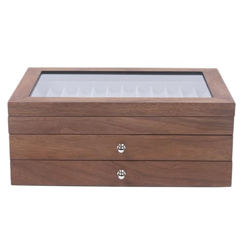 WLIHDB Stift-Displaybox Stifteaufbewahrungskoffer, 34 Steckplätze, Walnussholzschrank mit Schublade, Studentenschreibwaren-Stiftevitrine FüR Die Aufbewahrung Von Stiftboxen WLIHDB Stift-Displaybox Stifteaufbewahrungskoffer, 34 Steckplätze, Walnussholzschrank mit Schublade, Studentenschreibwaren-Stiftevitrine FüR Die Aufbewahrung Von Stiftboxen von WLIHDB