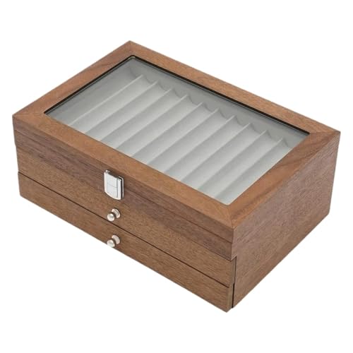 WLIHDB Stift-Displaybox Stiftebox aus Holz, 3-lagige, praktische mit zwei Schubladen, Stifte-Displaybox 34 Fächern FüR Die Aufbewahrung Von Stiftboxen WLIHDB Stift-Displaybox Stiftebox aus Holz, 3-lagige, praktische mit zwei Schubladen, Stifte-Displaybox 34 Fächern FüR Die Aufbewahrung Von Stiftboxen von WLIHDB