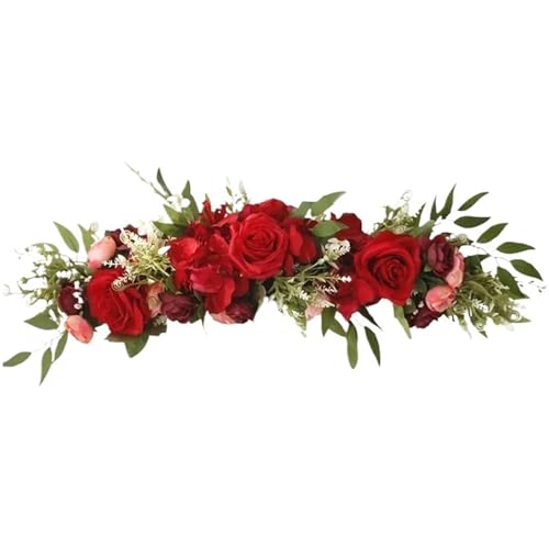 WLIHDB StuhlrüCken Blume Hochzeitsblumen for Dekor Elegante Stuhlrückenblume Dekorative Blumen for Zeremoniestuhl FüR Hochzeiten(Red) von WLIHDB
