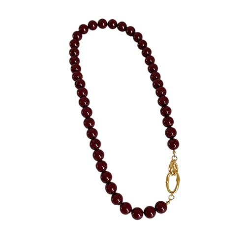 Schlüsselbeinkette, Glasperlen, Kupfer, 31–40 cm, Kleidung, Accessoires, verstellbare Länge, Doppel-Knebelverschluss für Damen Schlüsselbeinkette, Glasperlen, Kupfer, 31–40 cm, Kleidung, Accessoires, verstellbare Länge, Doppel-Knebelverschluss für Damen von WLNEXT
