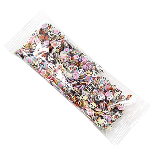 WLNEXT Harzfüllungen 1000 Stück/Packung Tonharzfüllungen 3D Winzige Mischformen Tier Liebe Herz Feder Krawatten Kuchen Sterne für Schmetterling Obst Blatt von WLNEXT