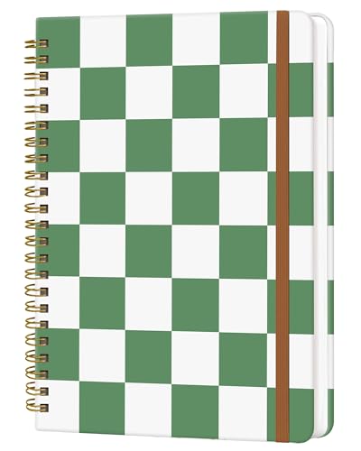 WLPFSAHF Spiral-Tagebuch für Frauen, Hardcover, A5, College-Notizbuch, liniert, 120 Seiten, dickes Papier, niedliches liniertes Tagebuch für Schule, Büro und Arbeit, 15,2 x 21,3 cm (dunkelgrünes WLPFSAHF Spiral-Tagebuch für Frauen, Hardcover, A5, College-Notizbuch, liniert, 120 Seiten, dickes Papier, niedliches liniertes Tagebuch für Schule, Büro und Arbeit, 15,2 x 21,3 cm (dunkelgrünes von WLPFSAHF