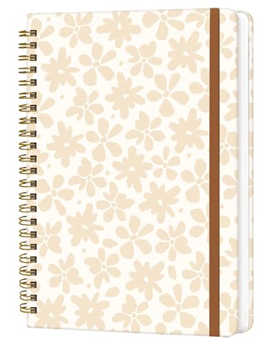 WLPFSAHF Spiral-Tagebuch für Frauen, Hardcover A5, College-Notizbuch, liniert, 120 Seiten, dickes Papier, niedliches liniertes Tagebuch für Schule, Büro und Arbeit, 15,2 x 21,3 cm, Beige WLPFSAHF Spiral-Tagebuch für Frauen, Hardcover A5, College-Notizbuch, liniert, 120 Seiten, dickes Papier, niedliches liniertes Tagebuch für Schule, Büro und Arbeit, 15,2 x 21,3 cm, Beige von WLPFSAHF