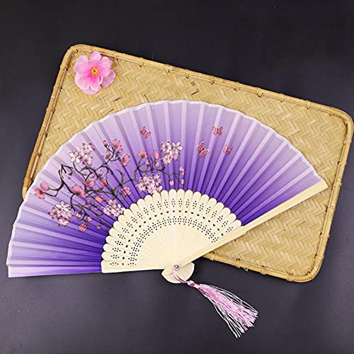 WLTY Fan-Muster im chinesischen Stil, faltbar, Tanz, Hochzeit, Spitze, Seide, faltbar, Hand-Blumenfächer, Frauen, Foto-Requisiten-Werkzeug, Kunsthandwerk von WLTY