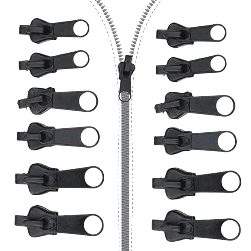 12 Stück Reißverschluss Reparatur Set Reißverschluss Schieber Ersatz Zipper Haltekit Haushaltbarer Fix-reißverschluss Universal Reparatur Ersatzteile für Jacke Mantel Reisekoffer Schulranzen(Schwarz) 12 Stück Reißverschluss Reparatur Set Reißverschluss Schieber Ersatz Zipper Haltekit Haushaltbarer Fix-reißverschluss Universal Reparatur Ersatzteile für Jacke Mantel Reisekoffer Schulranzen(Schwarz) von WLVinson