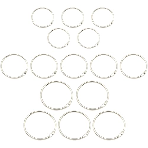 15 Stück Buchringe,Buchbinderinge,Ringbindung,Binderinge,Karteikarten Ringe,Schlüsselring für Ringbuchringe,Warenringe,Duschringe,Ringe für Lose Blätter,Gardinenstangen,Duschvorhangringe Metallring 15 Stück Buchringe,Buchbinderinge,Ringbindung,Binderinge,Karteikarten Ringe,Schlüsselring für Ringbuchringe,Warenringe,Duschringe,Ringe für Lose Blätter,Gardinenstangen,Duschvorhangringe Metallring von WLVinson