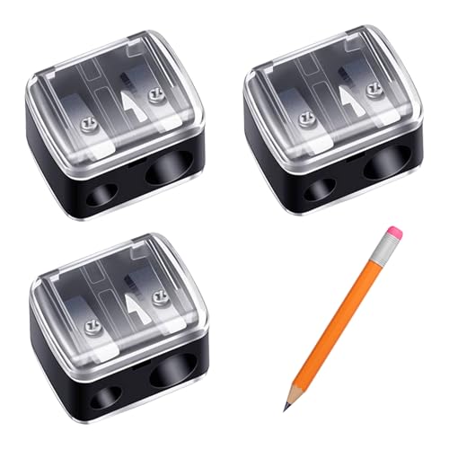 3 Stück Anspitzer für Kajalstifte,Spitzer mit Dose,Universal für Dicke,Dünne Stifte,Präziser Kosmetikspitzer für Kajal,Lipliner & Augenbrauenstift,Makeup Sharpener,Kunststoffspitzer,Robust,Handlich 3 Stück Anspitzer für Kajalstifte,Spitzer mit Dose,Universal für Dicke,Dünne Stifte,Präziser Kosmetikspitzer für Kajal,Lipliner & Augenbrauenstift,Makeup Sharpener,Kunststoffspitzer,Robust,Handlich von WLVinson