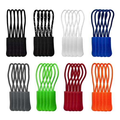 40 Stück Reißverschluss Anhänger,Zip String,Reißverschluss Zieher,Zipper Pulls Reissverschluss,Kieselgel Ersatzzippe für Kleidung Rucksäcke,Reisetasche,Handtasche,Geldbörse,Sportbekleidung (8 Farben) 40 Stück Reißverschluss Anhänger,Zip String,Reißverschluss Zieher,Zipper Pulls Reissverschluss,Kieselgel Ersatzzippe für Kleidung Rucksäcke,Reisetasche,Handtasche,Geldbörse,Sportbekleidung (8 Farben) von WLVinson
