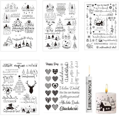 5 Stück Rub On Sticker,Kerzentattoos Weihnachten Aadvent Zahlen,Rub Ons Folie Kerzen Aufkleber Sticker,Kerzenaufkleber,Frohe Kerzentatoo Geburtstag für Raysin Keraflott Glas Holz Transfers DIY Deko 5 Stück Rub On Sticker,Kerzentattoos Weihnachten Aadvent Zahlen,Rub Ons Folie Kerzen Aufkleber Sticker,Kerzenaufkleber,Frohe Kerzentatoo Geburtstag für Raysin Keraflott Glas Holz Transfers DIY Deko von WLVinson
