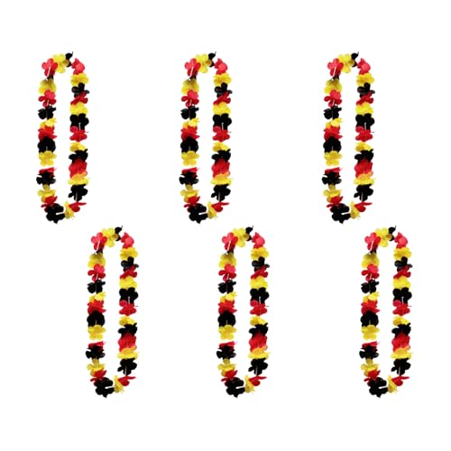 6 Stück Deutschland Fanartikel Blumenkette,Deutschland Hawaii Ketten,Flagge Girlanden Schwarz Rot Gelb,Deutscher Nationalfeiertag Deko,Kette Accessoires,Nationalmannschaft Fanpaket für Fußballpartys 6 Stück Deutschland Fanartikel Blumenkette,Deutschland Hawaii Ketten,Flagge Girlanden Schwarz Rot Gelb,Deutscher Nationalfeiertag Deko,Kette Accessoires,Nationalmannschaft Fanpaket für Fußballpartys von WLVinson