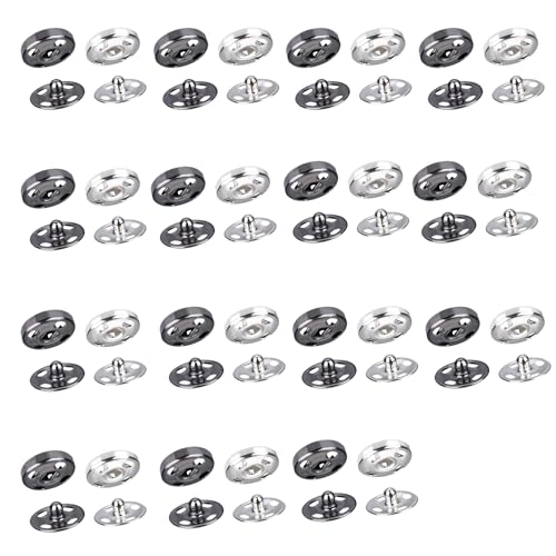 Druckknöpfe zum Annähen, 30 Sets, 15 Silber + 15 Schießschwarz, Metall Druckknopf, Druckknöpfe Ohne Nähen, Druckknöpfe zum Schrauben, Druckknöpfe Kaufen, für Kleidung, Handwerk, DIY Druckknöpfe zum Annähen, 30 Sets, 15 Silber + 15 Schießschwarz, Metall Druckknopf, Druckknöpfe Ohne Nähen, Druckknöpfe zum Schrauben, Druckknöpfe Kaufen, für Kleidung, Handwerk, DIY von WLVinson