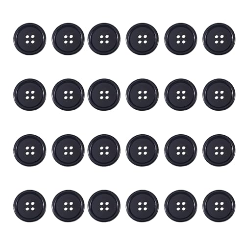 24 Stück Knöpfe für Bekleidung,Hochwertige Knöpfe zum Annähen,Knöpfen Schwarz 25mm 4-Loch,Buttons für DIY Näharbeiten Handwerk Dekorieren,Universal Ersatzknöpfe für Jacken,Mantel,Hemden & Kleider 24 Stück Knöpfe für Bekleidung,Hochwertige Knöpfe zum Annähen,Knöpfen Schwarz 25mm 4-Loch,Buttons für DIY Näharbeiten Handwerk Dekorieren,Universal Ersatzknöpfe für Jacken,Mantel,Hemden & Kleider von WLVinson