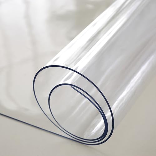 Klare Vinyl-Tischdecken-Schoner 1,5mm Dick, Wasserdicht, Kratzfest PVC-Tischschutz für Esstische, Schreibtische und Möbel, 40x80cm von WMDMJT