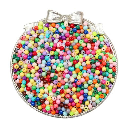 1800pcs 3mm Acrylperlen Dekorative Handwerksperlen kleine Perlen for DIY -Handwerk (32) von WMFASBAG