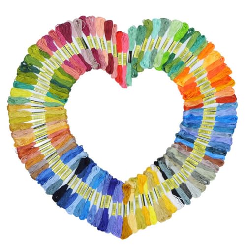 50pcs Regenbogenfarbe Kreuzstich Linie 6 Strang mehrfarbige Nähfaden 8m Baumwollnähte Stickzubehör 50pcs Regenbogenfarbe Kreuzstich Linie 6 Strang mehrfarbige Nähfaden 8m Baumwollnähte Stickzubehör von WMFASBAG