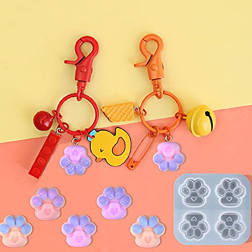 Kleine Katzenpfoten-Silikonform, Pfotenabdruck, Epoxidharz-Gießform, niedliche Gießform for DIY-Schmuck, Schlüsselanhänger, Anhänger Kleine Katzenpfoten-Silikonform, Pfotenabdruck, Epoxidharz-Gießform, niedliche Gießform for DIY-Schmuck, Schlüsselanhänger, Anhänger von WMFASBAG