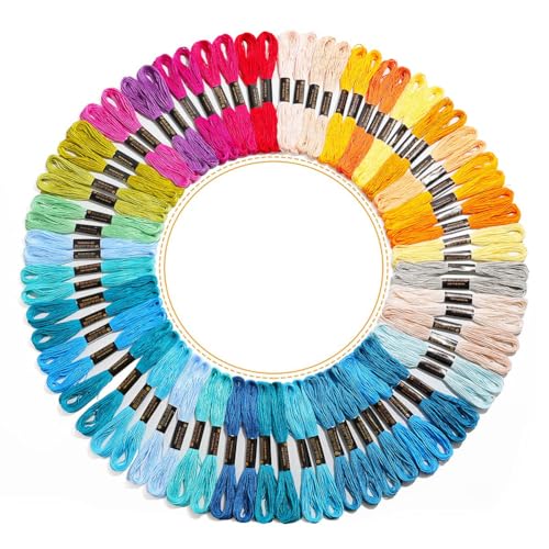Kreuzstichfäden in 447 Farben, Regenbogen-Kreuzstichfäden, Premium-Multi-Crafts-Garn aus Baumwolle, Freundschaftsarmbänder, Garn for die Herstellung von Armbändern Kreuzstichfäden in 447 Farben, Regenbogen-Kreuzstichfäden, Premium-Multi-Crafts-Garn aus Baumwolle, Freundschaftsarmbänder, Garn for die Herstellung von Armbändern von WMFASBAG