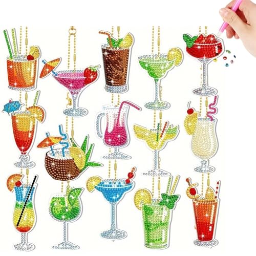WMFASBAG 15pcs doppelseitiger Tasse Strassbetriebsemaler Schlüsselbund Pendant Gemälde Kunst Schlüsselbund Anhänger for Home Birthday Party Dekor Dekor WMFASBAG 15pcs doppelseitiger Tasse Strassbetriebsemaler Schlüsselbund Pendant Gemälde Kunst Schlüsselbund Anhänger for Home Birthday Party Dekor Dekor von WMFASBAG