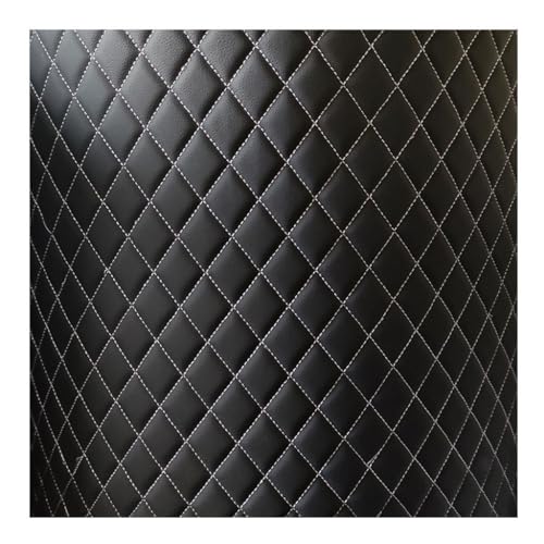 Kunstleder Lederkonzept Kunstleder Polsterstoff Gesteppt Kaschiert Meterware Möbelstoff Dekostoff, Leder Polster Stoff Lederkonzept Kunstleder(Black 1,1.6X3m) von WMHHLS