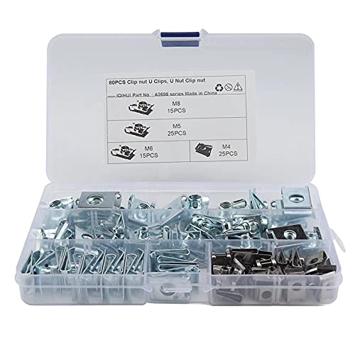80-teiliges Spannmutter-Set mit Gewinde, M4 M5 M6 M8 Typ B Membranmutter/Selbstschneidende Klemme/Reedmutter/Klemmmutter Klemmsatz mit Aufbewahrungsbox Winkelmutter Montageklassifizierung 80-teiliges Spannmutter-Set mit Gewinde, M4 M5 M6 M8 Typ B Membranmutter/Selbstschneidende Klemme/Reedmutter/Klemmmutter Klemmsatz mit Aufbewahrungsbox Winkelmutter Montageklassifizierung von WMLBK