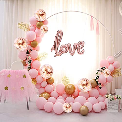 Ballon Kreis Rahmen Kit,Ballon Hoop Ständer Luftballons Garland Kit Ballon Bogen Rahmen Ballon Girlanden Halter für Hochzeit Geburtstagsfeier Dekoration Party Dekor (150cm) von WMLBK