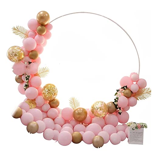 Ballon Kreis Rahmen Kit,Ballon Hoop Ständer Luftballons Garland Kit Ballon Bogen Rahmen Ballon Girlanden Halter für Hochzeit Geburtstagsfeier Dekoration Party Dekor (180cm) von WMLBK