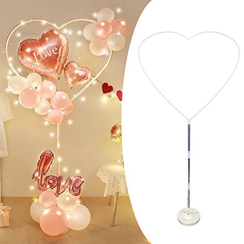 Ballonständer Kit Arch,Rund Ballon Kreis Rahmen Kit Herzform Ballon Hoop Ständer mit Wasserfüllbare Basis für Hochzeit,Geburtstagsfeier Dekoration,Vorschlag,Party Dekor von WMLBK