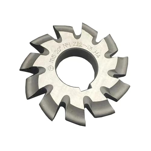 WMYDNXXT HSS-Zahnradfräser, 1 Stück, M0.5, .75, M1, .25, ., M2, ., M3, M4, M5–M10, Modul PA20 Grad, Nr. 1–Nr. 8, Zahnradschneidwerkzeug(M5,NO.8) von WMYDNXXT